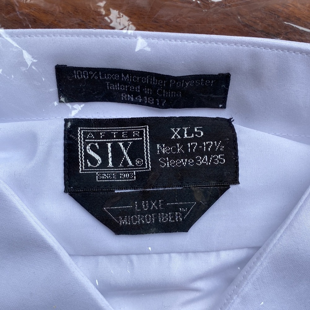 Brand new XL-5 After Six white tuxedo shirt - Picture 2 of 4